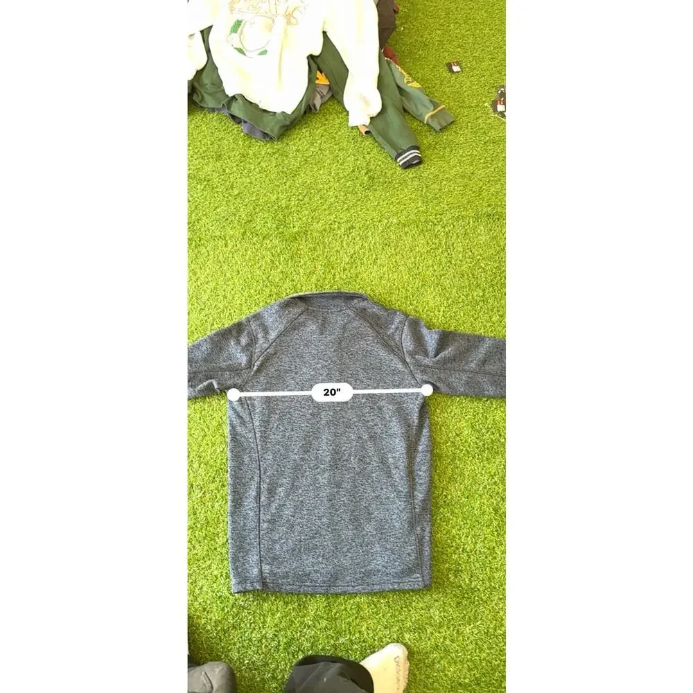 Mens Eddie Bauer Blue Quarter zip M - Picture 5 of 6